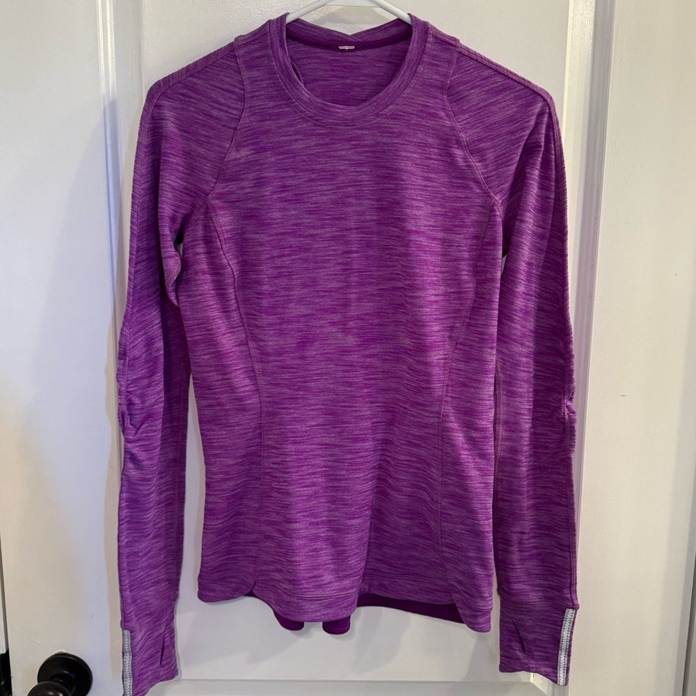 Lululemon Runderful Long Sleeve Heathered Tender Violet